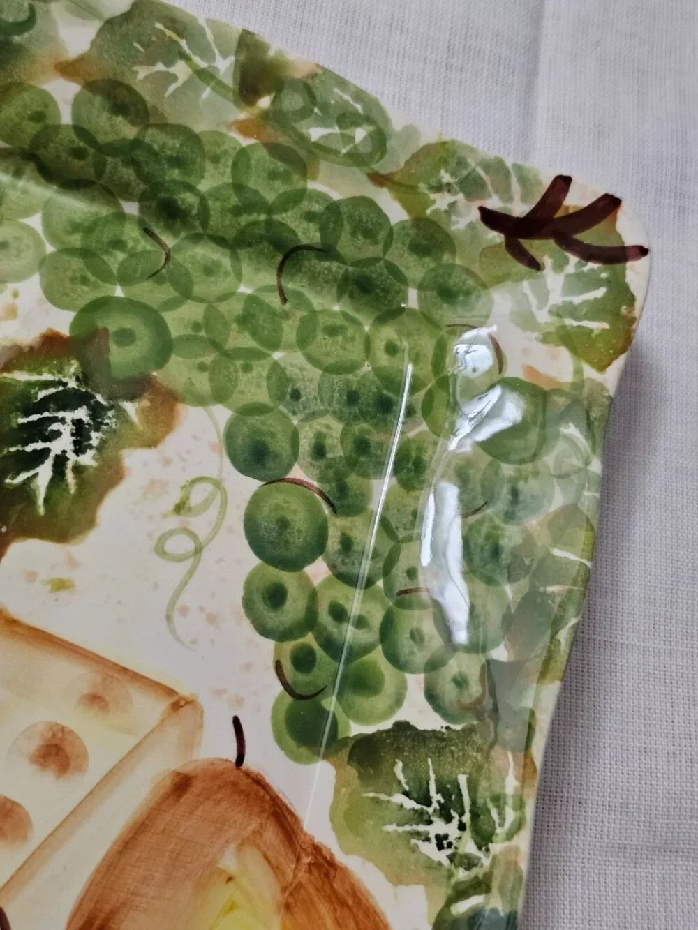 N.D Hand-painted Colorful ceramic square Cheese & Canapes Plate
